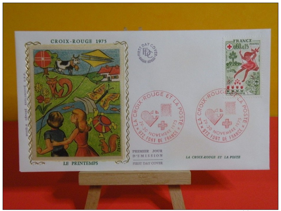 FDC- Croix Rouge Et La Poste,  Printemps Automne - 972 Fort De France - 29 & 30.11.1975 - 1er Jour,Lot 2 FDC - 1970-1979