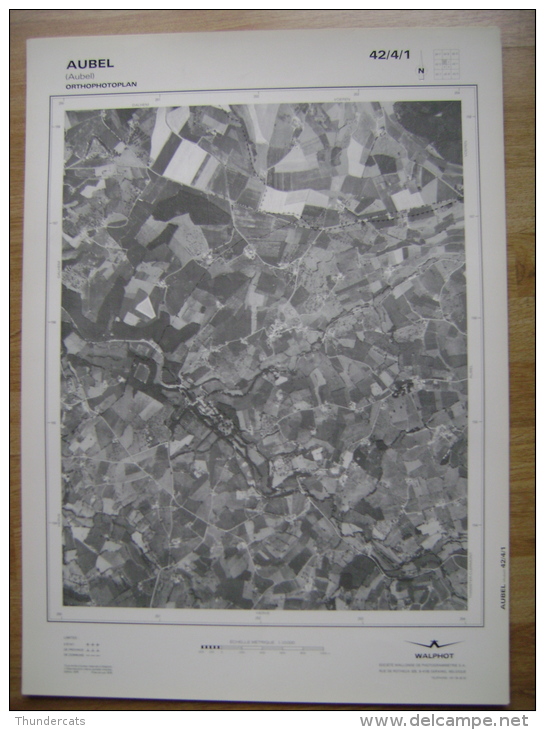 GRAND PHOTO VUE AERIENNE  66 Cm X 48 Cm De 1979  AUBEL - Topographical Maps