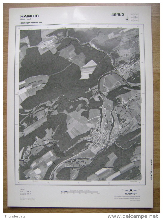 GRAND PHOTO VUE AERIENNE  66 Cm X 48 Cm De 1984 HAMOIR - Cartes Topographiques