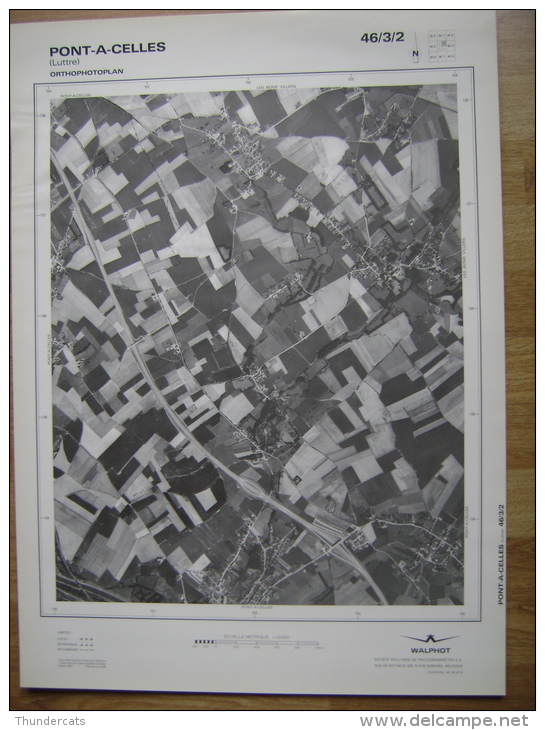 GRAND PHOTO VUE AERIENNE  66 Cm X 48 Cm De 1979 PONT A CELLES LUTTRE - Cartes Topographiques