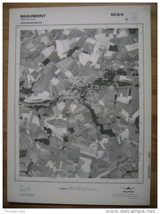 GRAND PHOTO VUE AERIENNE  66 Cm X 48 Cm De 1985 BEAUMONT BARBENCON - Cartes Topographiques