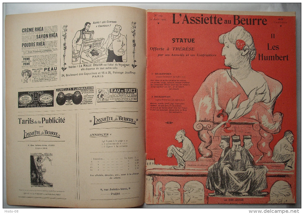 L´ASSIETTE AU BEURRE : N° 124 . 15 AOUT 1903 . LES HUMBERT  Numero Exceptionnel .. - 1901-1940