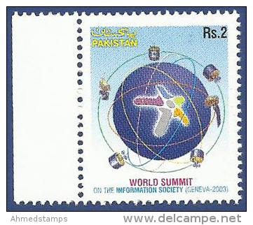 PAKISTAN 2003 MNH WORLD SUMMIT ON THE INFORMATION SOCIETY SPACE TELECOMMUNICATION - Pakistan