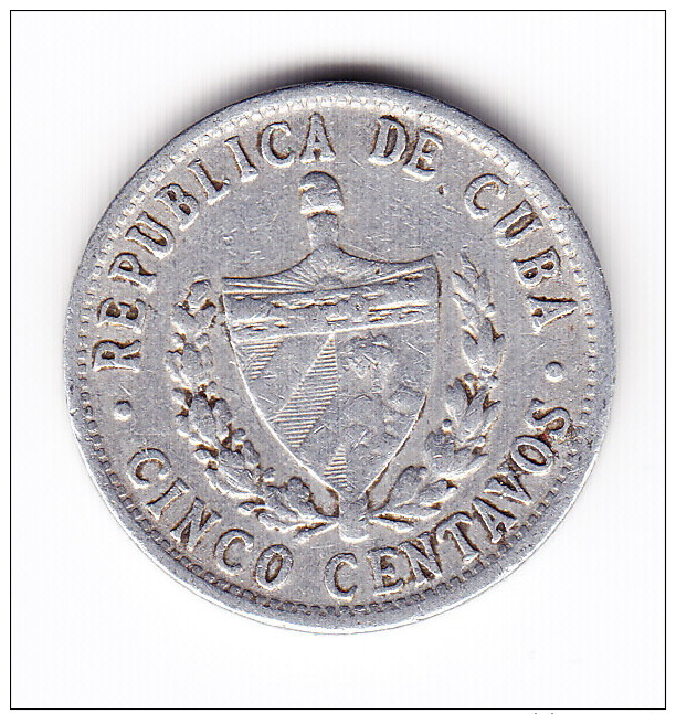 1968 Cuba 5 Centavos  Coin - Cuba