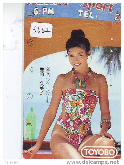 Télécarte Japon EROTIQUE (5662) EROTIC * Japan * ACTRESS  * TK * BIKINI  GIRL * BATHCLOTHES  * FEMME * SEXY LADY - Mode