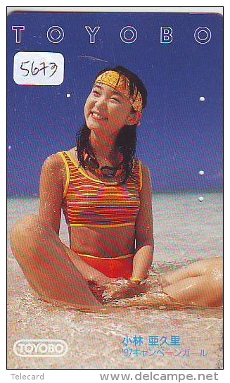 Télécarte Japon EROTIQUE (5673) TOYOBO * EROTIC * Japan * ACTRESS * TK * BIKINI  GIRL * BATHCLOTHES  * FEMME * SEXY LADY - Mode