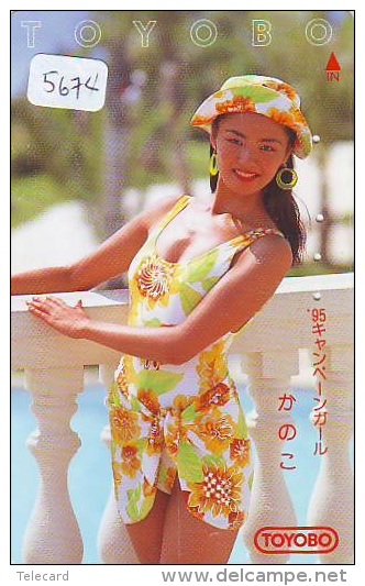 Télécarte Japon EROTIQUE (5674) TOYOBO * EROTIC * Japan * ACTRESS * TK * BIKINI  GIRL * BATHCLOTHES  * FEMME * SEXY LADY - Mode