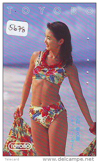 Télécarte Japon EROTIQUE (5678) TOYOBO * EROTIC * Japan * ACTRESS * TK * BIKINI  GIRL * BATHCLOTHES  * FEMME * SEXY LADY - Mode