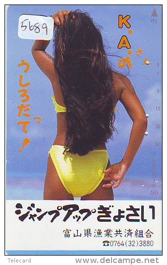 Télécarte Japon EROTIQUE (5689) * EROTIC * Japan * ACTRESS * TK * BIKINI  GIRL * BATHCLOTHES * FEMME * SEXY LADY - Mode