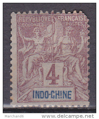 Colonie Francaise Indochine N°4 Timbre Des Colonies Papier Teinté 1892 1896 Neuf* Charnière - Unused Stamps