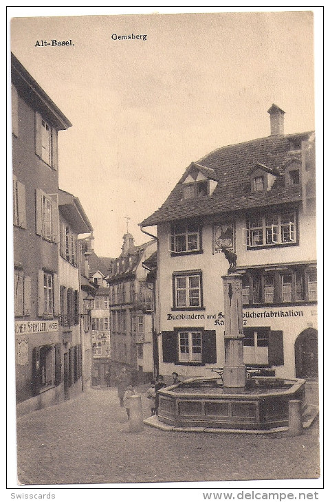 BASEL: Buchbinderei, Spengler Im Gemsberg ~1910 - Autres & Non Classés