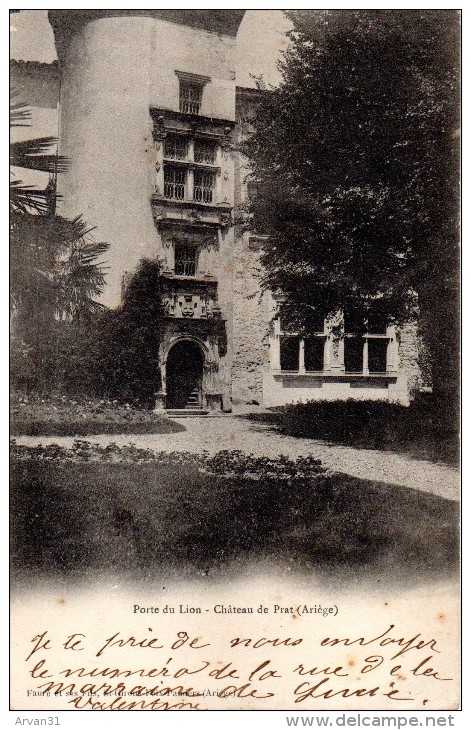 PORTE Du LION - CHÂTEAU De PRAT - CLICHE RARE De FAURE - - Other & Unclassified