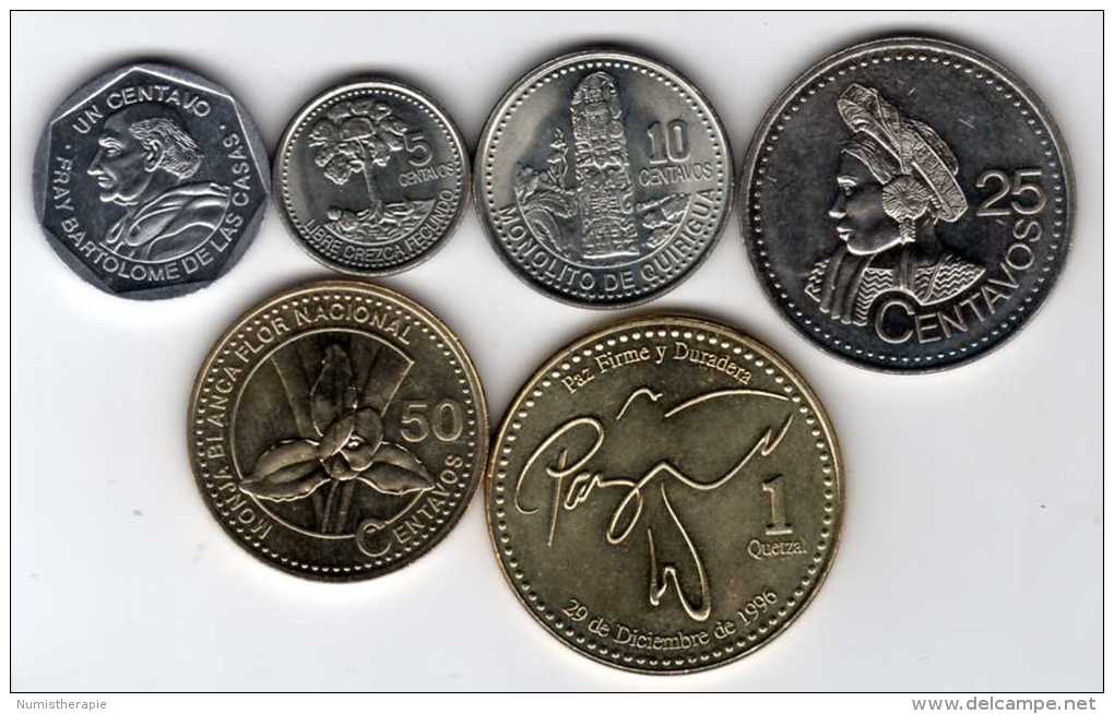 Guatemala : Série De 6 Pièces UNC 2000-2007 - Guatemala