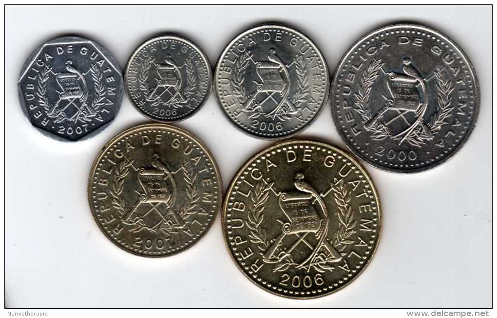 Guatemala : Série De 6 Pièces UNC 2000-2007 - Guatemala