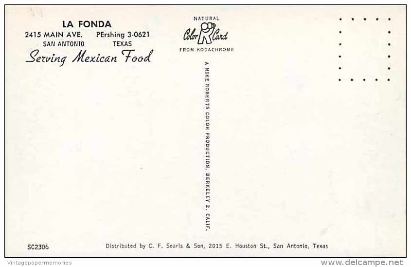 236347-Texas, San Antonio, La Fonda Mexican Restaurant, Mike Roberts No SC2306 - San Antonio