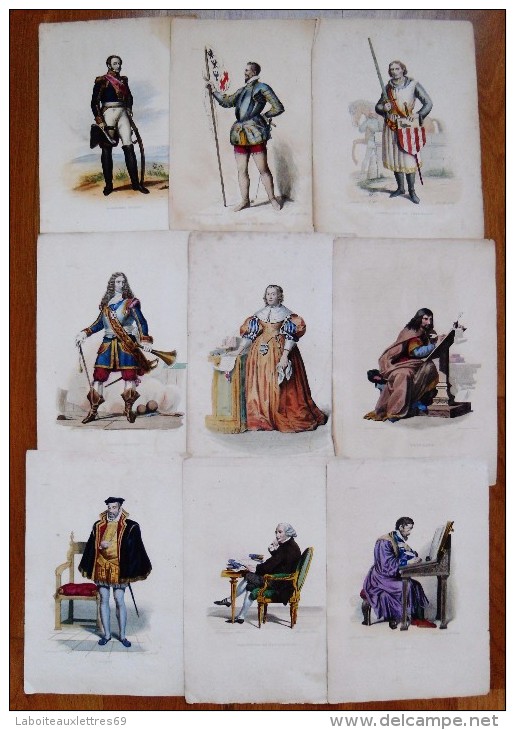 LOT DE 22 PORTRAITS DE FIGURES HISTORIQUES - GRAVURES - 19EME SIECLE - Collections