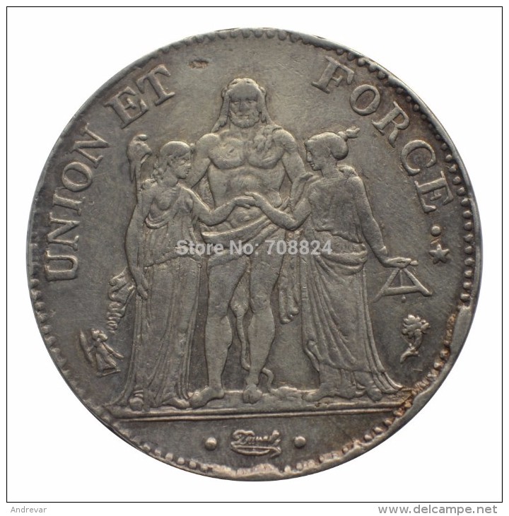 SUPERBE  Réplique  écu  De  5 Francs  An 4 A  - DIRECTOIRE - 1795   **UNION ET FORCE** - Autres & Non Classés