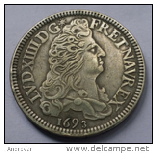 LOUIS  XIV   -   ECU ROYAL (8 L)   Béarn - 1693 - SUPERBE Réplique  (  COPIE ) - 1643-1715 Louis XIV Le Grand