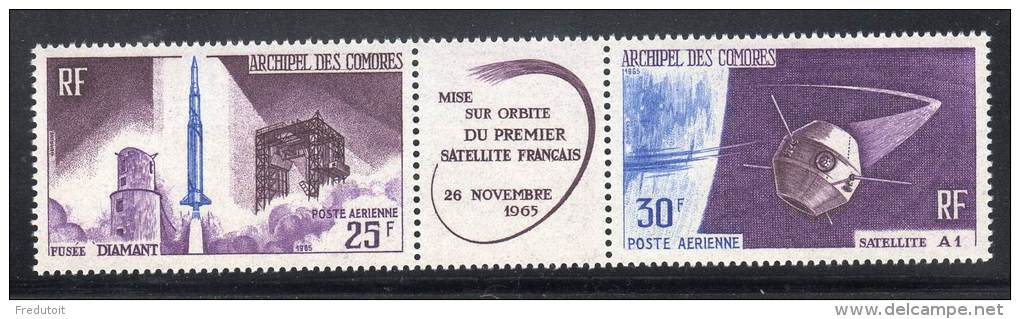COMORES - PA N°16 A  ** (1966) Satellite - Luftpost