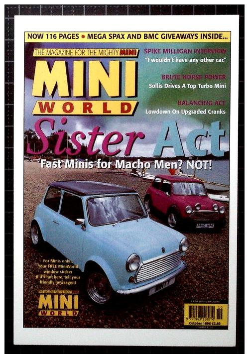 Mini World  Postcard, October 1997  Magazine - Passenger Cars