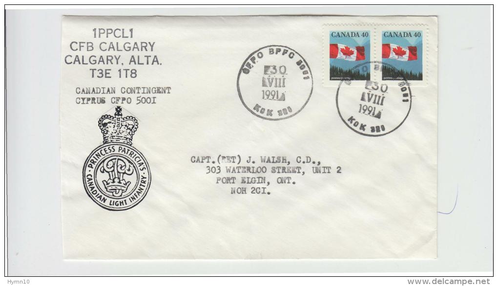 E486-1995 KANADISCHENSNWEHR Mit ONU In ZYPERN -WAPPE CANADIAN LIGHT INFANTRY Princess PATRICIA'S+L4+L2+Doppelt K1 - Histoire Postale