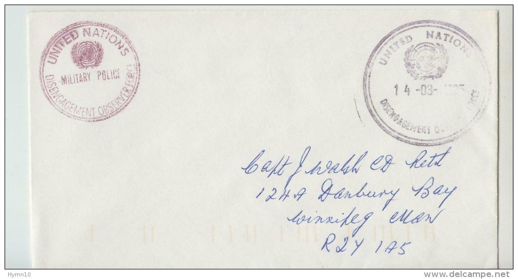 E495-1995 KANADISCHENSNWEHR Mit ONU MILITARY POLICE DISENGAGEMNT OBSERVATORY+K1 ONU+K1 Military Police - Postal History