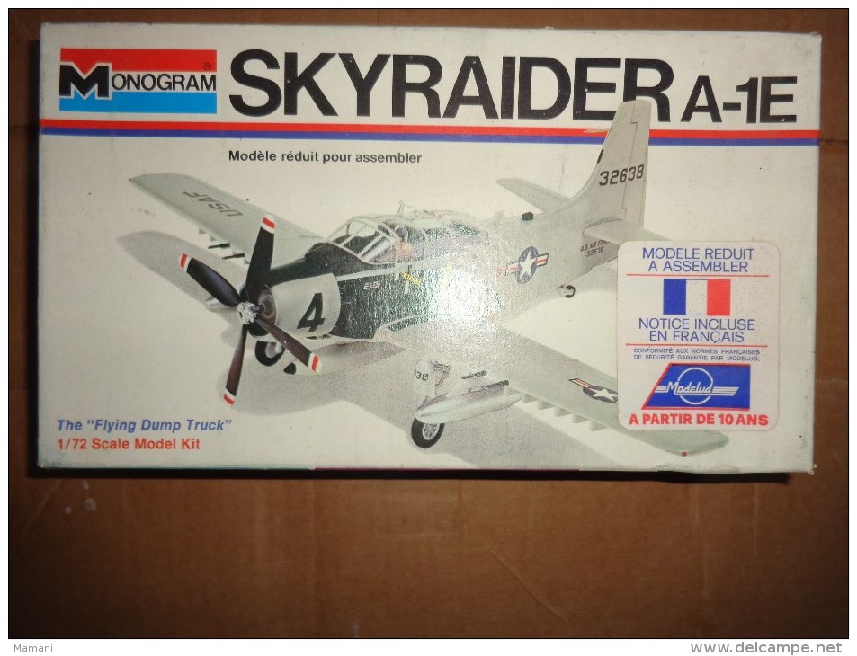 Maquette -monogram  SKYRAIDER A-1E 1.72 REF 6807 - Aviones