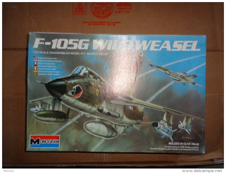 Maquette -monogram  F 105 G WILDWEASEL 1/72 REF 5431 - Vliegtuigen