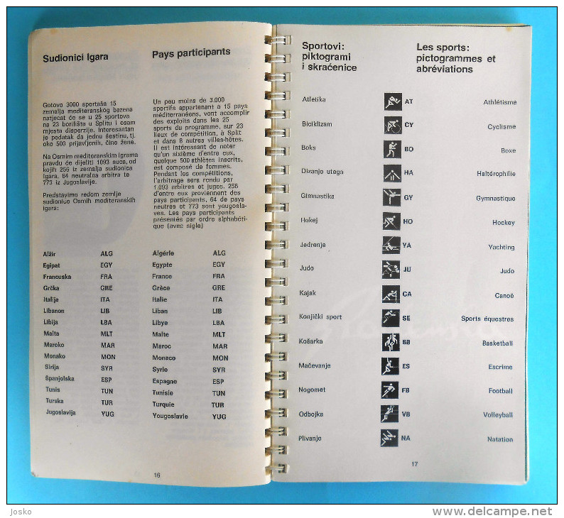 MEDITERRANEAN GAMES 1979. programme & guide * Jeux Mediterraneens Giochi del Mediterraneo Juegos Mediterráneos programma