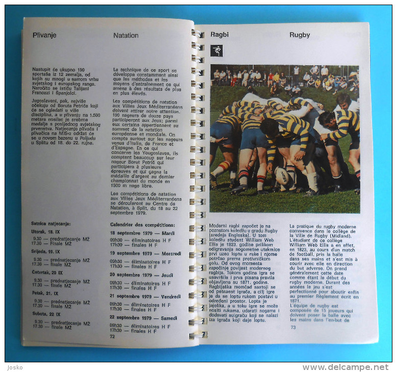 MEDITERRANEAN GAMES 1979. programme & guide * Jeux Mediterraneens Giochi del Mediterraneo Juegos Mediterráneos programma