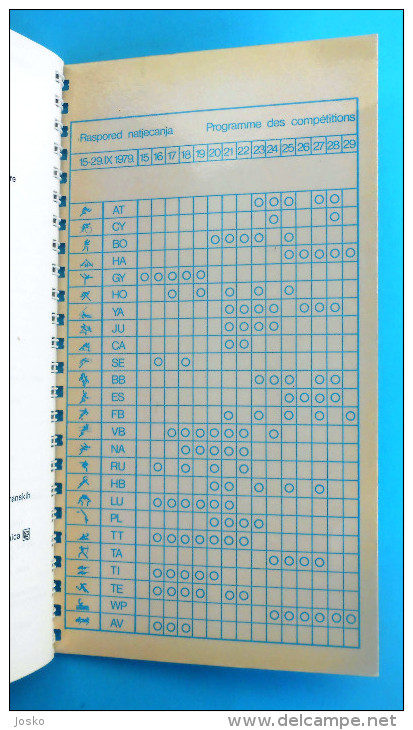 MEDITERRANEAN GAMES 1979. programme & guide * Jeux Mediterraneens Giochi del Mediterraneo Juegos Mediterráneos programma
