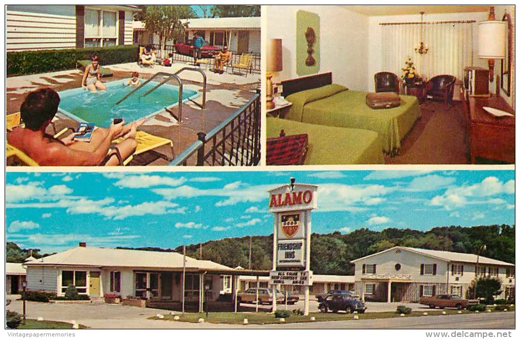 261499-Iowa, Iowa City, Alamo Friendship Inn, Multi-View, Swimming Pool, Bill Wittkowski By Dexter Press No 79881-C - Iowa City