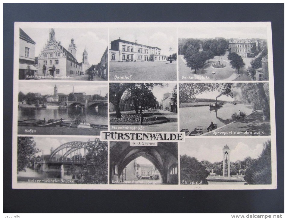 AK FÜRSTENWALDE A.d.Spree 1941 Feldpost Bahnhof   /// D*18853 - Fuerstenwalde