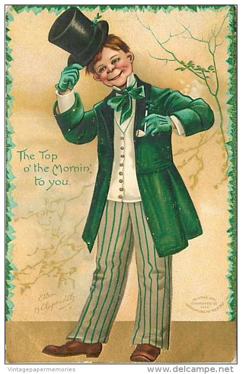 234561-St Patrick's Day, International Art Publishing No IAP01-1, Ellen Clapsaddle, Top O' The Mornin' To You - Saint-Patrick's Day