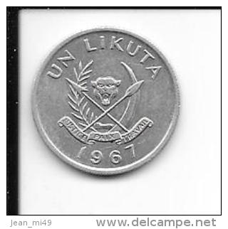 CONGO - (Rép Démocratique) - UN LIKUTA - 1967 - SUP - Congo (República Democrática 1964-70)