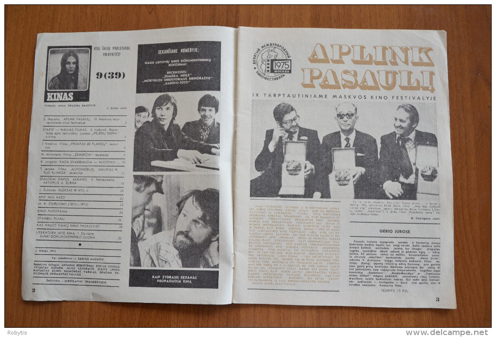 Lithuania Litauen USSR Period  Cinema Moves 1975 Nr. 9 - Revues & Journaux