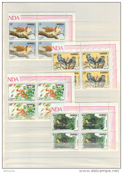 BUZIN /  RWANDA 1995 / COB 1245-1248 / 4 BLOC S DE 4 - Unused Stamps