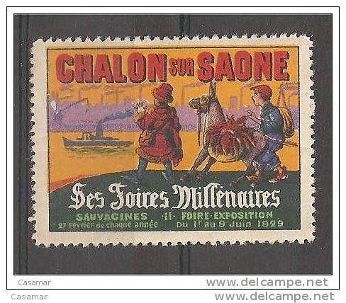 CHALON SUR SAONE 1929 Foire Exposition Vignette Poster Stamp - Other & Unclassified