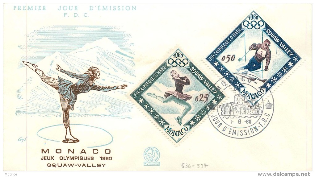 MONACO - Jeux Olympiques 1960; Squaw-Valley, Patinage. - FDC