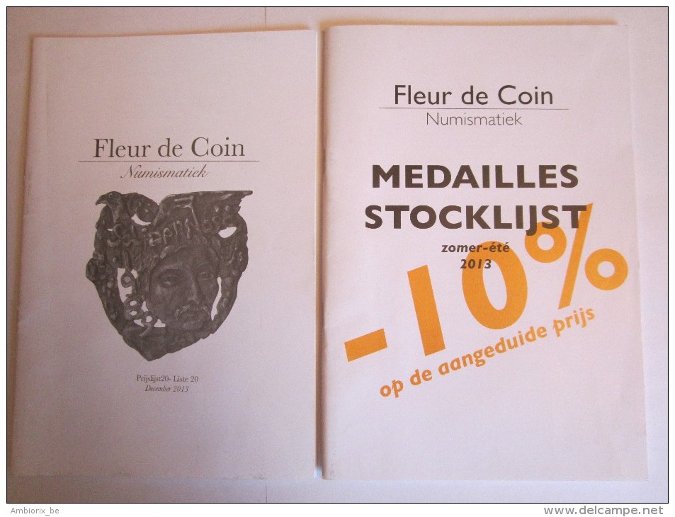 Lot De Deux Catalogues De Vente De Médailles 'Fleur De Coin'  2013 - Frans