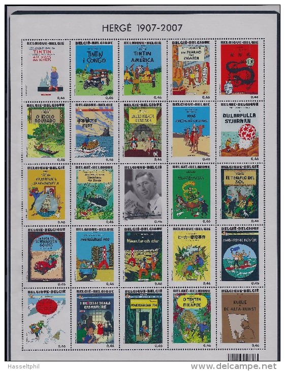 Belgie - Belgique Blok 143 -  Kuifje - Tintin - Hergé 1907-2007 - Philabédés (comics)