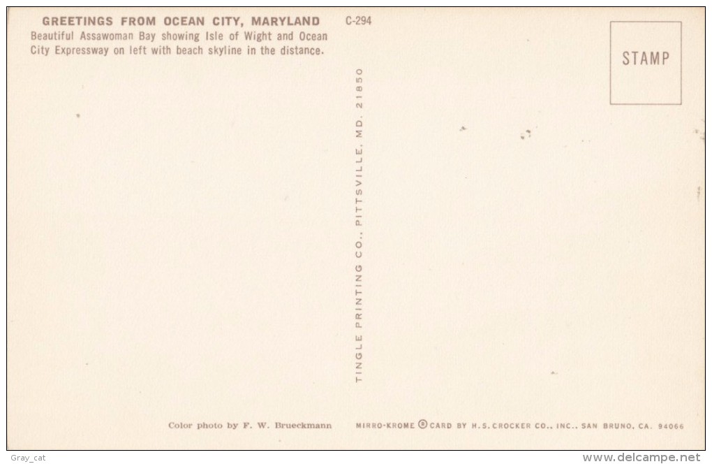 USA, Greetings From Ocean City, Maryland, Unused Postcard [16527] - Ocean City
