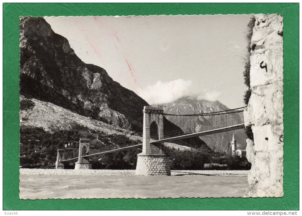 Venzone (Udine) Passerella Sul Fiume Tagliamento  CPSM  Grd Format Année  1956 Udine - Udine