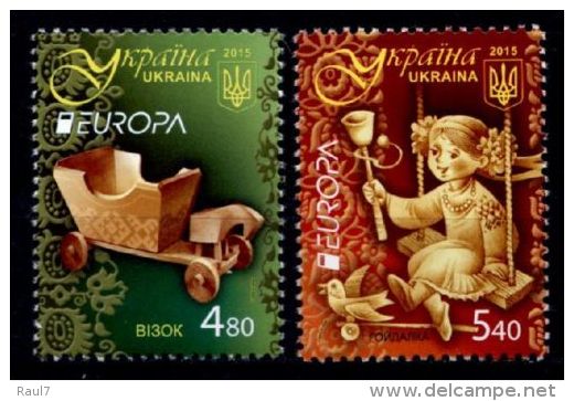 UKRAINE - 2015 -  Europa 2015, Anciens Jouets - 2 Val Neufs // Mnh - 2015