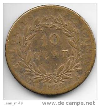 EMISSIONS GENERALES POUR LES COLONIES - 10 CENTIMES Des Colonies De Françaises - 1829 A - Frappé Pour La Guyanne - French Colonies (1817-1844)