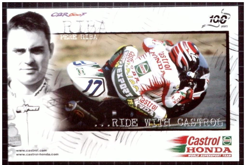 Castrol Postcard, Castrol Honda 100 Years, Pere Riba - Motorbikes