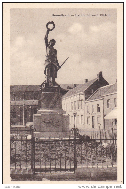 HERENTHOUT - HET STANDBEELD 1914-1918 Statue WW1 WWI - Herenthout