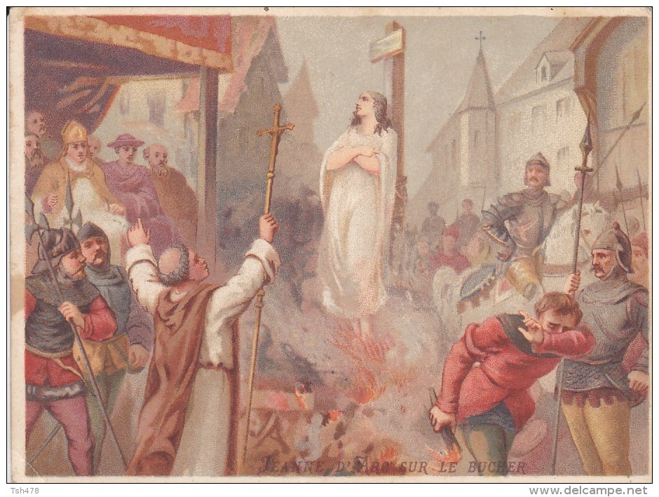 CHROMO Didactique Scène Historique----JEANNE D'ARC SUR LE BUCHER--voir 2 Scans - Otros & Sin Clasificación