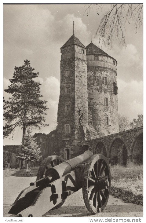 ÄLTERE POSTKARTE BURG STOLPEN JOHANNISTURM EISENGESCHÜTZ AUS DEM 17. JH. Kanone Geschütz Cannon Canon Turm Cpa Postcard - Stolpen