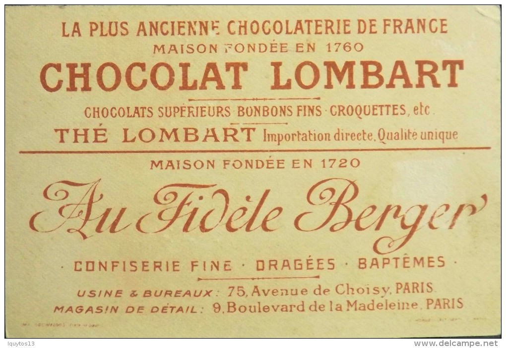 CHROMO. CHOCOLAT LOMBART - Illustration : 1889-1890. - Voyage Au Thibet Par Henri D'Orléans - Très Bon Etat - - Lombart